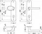 Preview: Türbeschlag Wechsel-Langschild-Garnitur Startec SDH Edelstahl gerader Griff