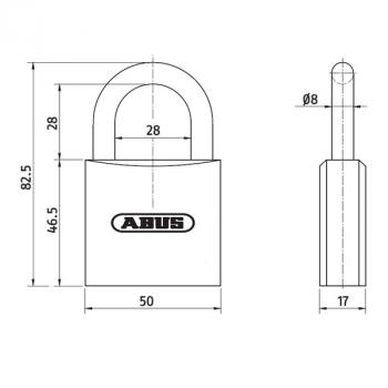 Vorhangschloss Zylindertyp 480 für die ABUS Bravus Serie