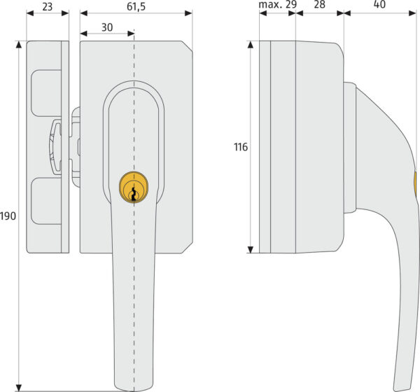 Fenster-Zusatzsicherung FO500N B AAL0054