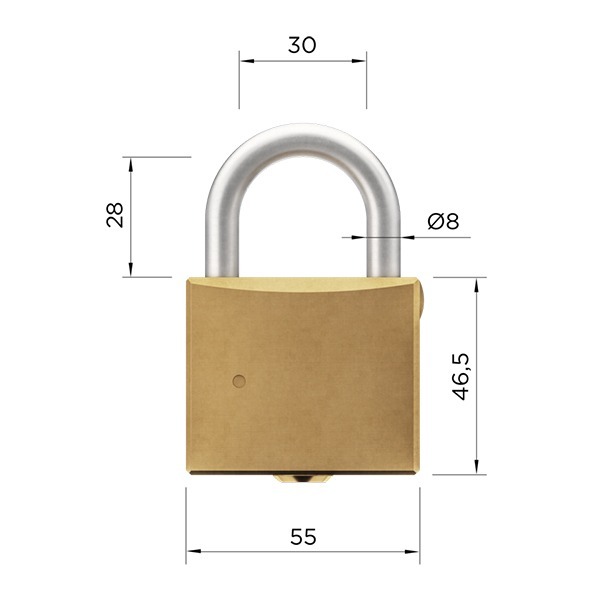 Vorhängeschloss Hangschloss 28mm Bügelhöhe WINKHAUS keyTec AZ