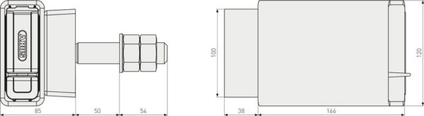 technical_drawing_215_100_3 ConHasp GRANIT™ 215 ohne Vorhangschloss