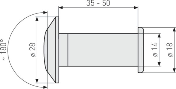 Türspion 2200 G CL/DFNLI