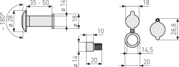 Türspion 2203 B CL/DFNLI