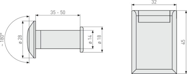 Türspion 2300 B CL/DFNLI