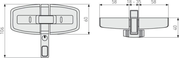 Fenster-Zusatzsicherung DFS95 B AAL0054
