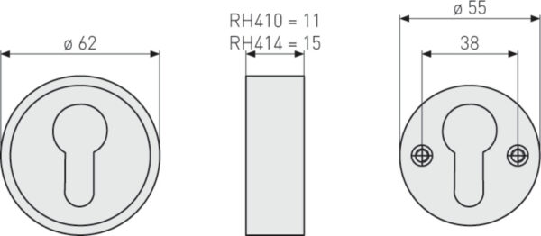 Schutzrosette RH410 F1 CL/DFNLI